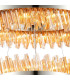 Lysander 2 Tier 60cm + 80cm Pendant 18 + 24 Light G9 Polished Nickel/Amber Item Weight: 41kg-8