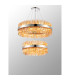 Lysander 2 Tier 60cm + 80cm Pendant 18 + 24 Light G9 Polished Nickel/Amber Item Weight: 41kg-11