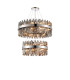 Lysander 2 Tier 60cm + 80cm Pendant 18 + 24 Light G9 Polished Nickel/Smoke Item Weight: 41kg-1