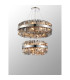 Lysander 2 Tier 60cm + 80cm Pendant 18 + 24 Light G9 Polished Nickel/Smoke Item Weight: 41kg-11