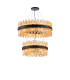 Lysander 2 Tier 60cm + 80cm Pendant 18 + 24 Light G9 Satin Black/Amber Item Weight: 41kg-1