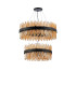 Lysander 2 Tier 60cm + 80cm Pendant 18 + 24 Light G9 Satin Black/Amber Item Weight: 41kg-3