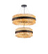 Lysander 2 Tier 60cm + 80cm Pendant 18 + 24 Light G9 Satin Black/Amber Item Weight: 41kg-4
