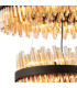 Lysander 2 Tier 60cm + 80cm Pendant 18 + 24 Light G9 Satin Black/Amber Item Weight: 41kg-5
