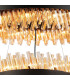 Lysander 2 Tier 60cm + 80cm Pendant 18 + 24 Light G9 Satin Black/Amber Item Weight: 41kg-7