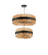 Lysander 2 Tier 60cm + 80cm Pendant 18 + 24 Light G9 Satin Black/Amber Item Weight: 41kg-8
