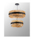 Lysander 2 Tier 60cm + 80cm Pendant 18 + 24 Light G9 Satin Black/Amber Item Weight: 41kg-11