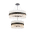 Lysander 2 Tier 60cm + 80cm Pendant 18 + 24 Light G9 Satin Black/Clear Item Weight: 41kg-1