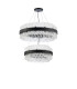 Lysander 2 Tier 60cm + 80cm Pendant 18 + 24 Light G9 Satin Black/Clear Item Weight: 41kg-9