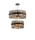 Lysander 2 Tier 60cm + 80cm Pendant 18 + 24 Light G9 Satin Black/Smoke Item Weight: 41kg-1