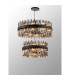 Lysander 2 Tier 60cm + 80cm Pendant 18 + 24 Light G9 Satin Black/Smoke Item Weight: 41kg-3
