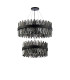 Lysander 2 Tier 60cm + 80cm Pendant 18 + 24 Light G9 Satin Black/Smoke Item Weight: 41kg-4