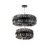 Lysander 2 Tier 60cm + 80cm Pendant 18 + 24 Light G9 Satin Black/Smoke Item Weight: 41kg-9