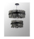 Lysander 2 Tier 60cm + 80cm Pendant 18 + 24 Light G9 Satin Black/Smoke Item Weight: 41kg-10