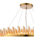Lysander 2 Tier 80cm + 1m Pendant 24 + 32 Light G9 Brass/Amber Item Weight: 53kg-7