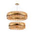 Lysander 2 Tier 80cm + 1m Pendant 24 + 32 Light G9 Brass/Amber Item Weight: 53kg-9