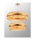 Lysander 2 Tier 80cm + 1m Pendant 24 + 32 Light G9 Brass/Amber Item Weight: 53kg-11