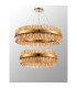 Lysander 2 Tier 80cm + 1m Pendant 24 + 32 Light G9 Brass/Amber Item Weight: 53kg-12