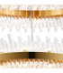 Lysander 2 Tier 80cm + 1m Pendant 24 + 32 Light G9 Brass/Clear Item Weight: 53kg-8