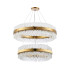 Lysander 2 Tier 80cm + 1m Pendant 24 + 32 Light G9 Brass/Clear Item Weight: 53kg-9