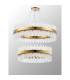Lysander 2 Tier 80cm + 1m Pendant 24 + 32 Light G9 Brass/Clear Item Weight: 53kg-10