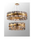 Lysander 2 Tier 80cm + 1m Pendant 24 + 32 Light G9 Brass/Smoke Item Weight: 53kg-3