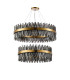 Lysander 2 Tier 80cm + 1m Pendant 24 + 32 Light G9 Brass/Smoke Item Weight: 53kg-4