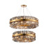 Lysander 2 Tier 80cm + 1m Pendant 24 + 32 Light G9 Brass/Smoke Item Weight: 53kg-5
