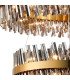 Lysander 2 Tier 80cm + 1m Pendant 24 + 32 Light G9 Brass/Smoke Item Weight: 53kg-6