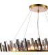 Lysander 2 Tier 80cm + 1m Pendant 24 + 32 Light G9 Brass/Smoke Item Weight: 53kg-7