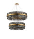 Lysander 2 Tier 80cm + 1m Pendant 24 + 32 Light G9 Brass/Smoke Item Weight: 53kg-9