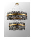 Lysander 2 Tier 80cm + 1m Pendant 24 + 32 Light G9 Brass/Smoke Item Weight: 53kg-10
