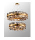 Lysander 2 Tier 80cm + 1m Pendant 24 + 32 Light G9 Brass/Smoke Item Weight: 53kg-11