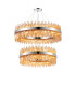 Lysander 2 Tier 80cm + 1m Pendant 24 + 32 Light G9 Polished Nickel/Amber Item Weight: 53kg-1