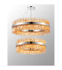 Lysander 2 Tier 80cm + 1m Pendant 24 + 32 Light G9 Polished Nickel/Amber Item Weight: 53kg-3