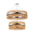 Lysander 2 Tier 80cm + 1m Pendant 24 + 32 Light G9 Polished Nickel/Amber Item Weight: 53kg-4