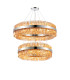 Lysander 2 Tier 80cm + 1m Pendant 24 + 32 Light G9 Polished Nickel/Amber Item Weight: 53kg-5
