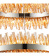Lysander 2 Tier 80cm + 1m Pendant 24 + 32 Light G9 Polished Nickel/Amber Item Weight: 53kg-8