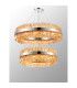 Lysander 2 Tier 80cm + 1m Pendant 24 + 32 Light G9 Polished Nickel/Amber Item Weight: 53kg-11