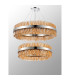 Lysander 2 Tier 80cm + 1m Pendant 24 + 32 Light G9 Polished Nickel/Amber Item Weight: 53kg-12