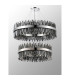 Lysander 2 Tier 80cm + 1m Pendant 24 + 32 Light G9 Polished Nickel/Smoke Item Weight: 53kg-10