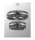 Lysander 2 Tier 80cm + 1m Pendant 24 + 32 Light G9 Polished Nickel/Smoke Item Weight: 53kg-12