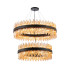 Lysander 2 Tier 80cm + 1m Pendant 24 + 32 Light G9 Satin Black/Amber Item Weight: 53kg-1