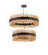 Lysander 2 Tier 80cm + 1m Pendant 24 + 32 Light G9 Satin Black/Amber Item Weight: 53kg-4