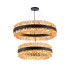Lysander 2 Tier 80cm + 1m Pendant 24 + 32 Light G9 Satin Black/Amber Item Weight: 53kg-5