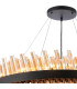 Lysander 2 Tier 80cm + 1m Pendant 24 + 32 Light G9 Satin Black/Amber Item Weight: 53kg-7