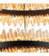 Lysander 2 Tier 80cm + 1m Pendant 24 + 32 Light G9 Satin Black/Amber Item Weight: 53kg-8