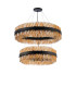 Lysander 2 Tier 80cm + 1m Pendant 24 + 32 Light G9 Satin Black/Amber Item Weight: 53kg-9