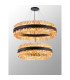 Lysander 2 Tier 80cm + 1m Pendant 24 + 32 Light G9 Satin Black/Amber Item Weight: 53kg-11