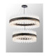Lysander 2 Tier 80cm + 1m Pendant 24 + 32 Light G9 Satin Black/Clear Item Weight: 53kg-3